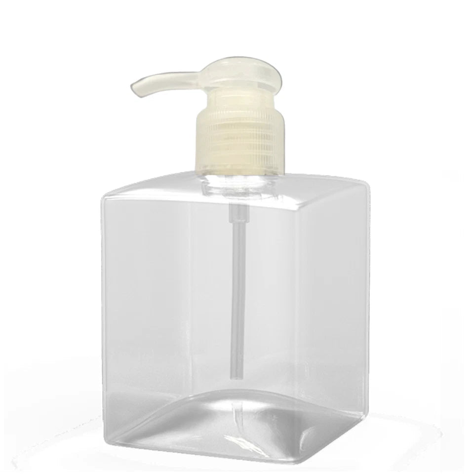 6 Pk Clear Plastic Square Pump Bottles for Lotion, Soap, anything 8oz - Well Life