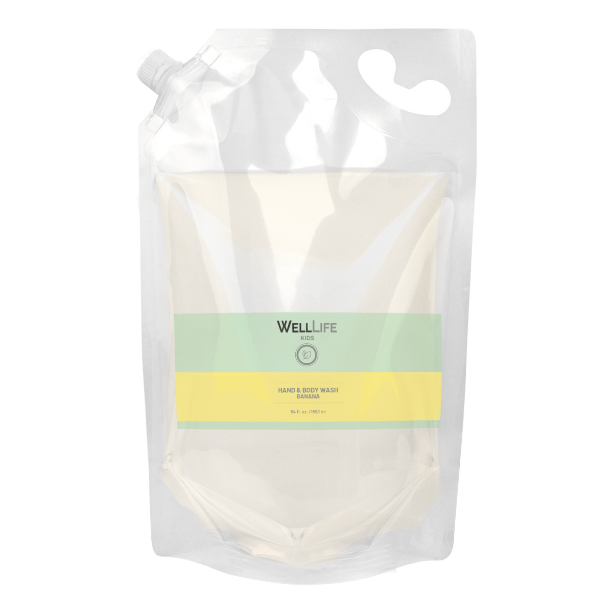 Banana Liquid Hand Soap for Kids 64 Ounce Refill - Well LifeHand and Body Wash