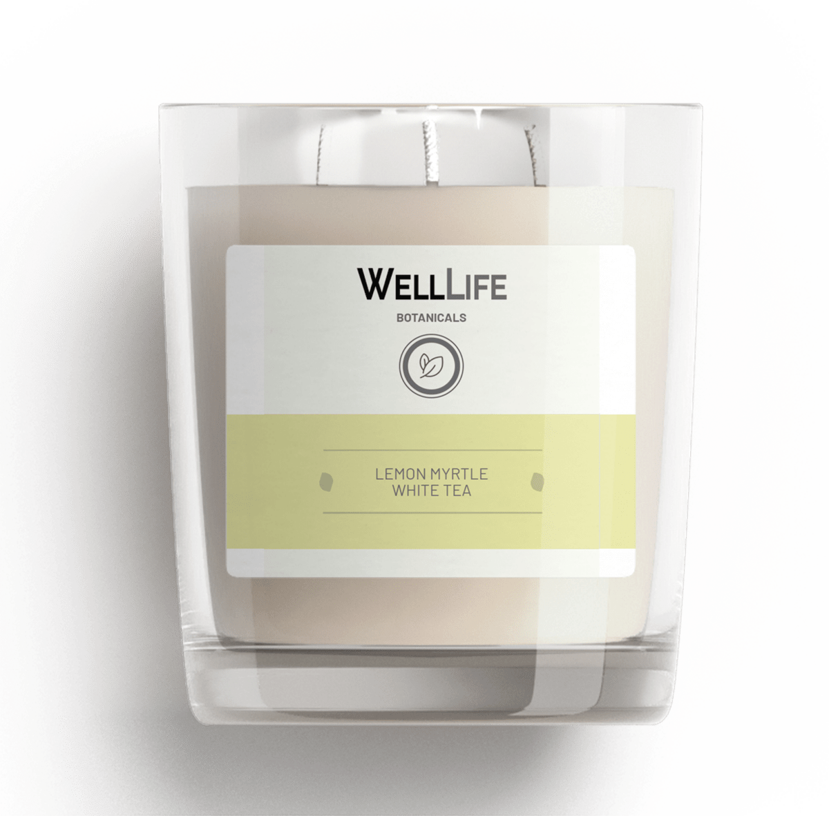 Botanicals Lemon Myrtle - White Tea Candle - Well LifeCandle