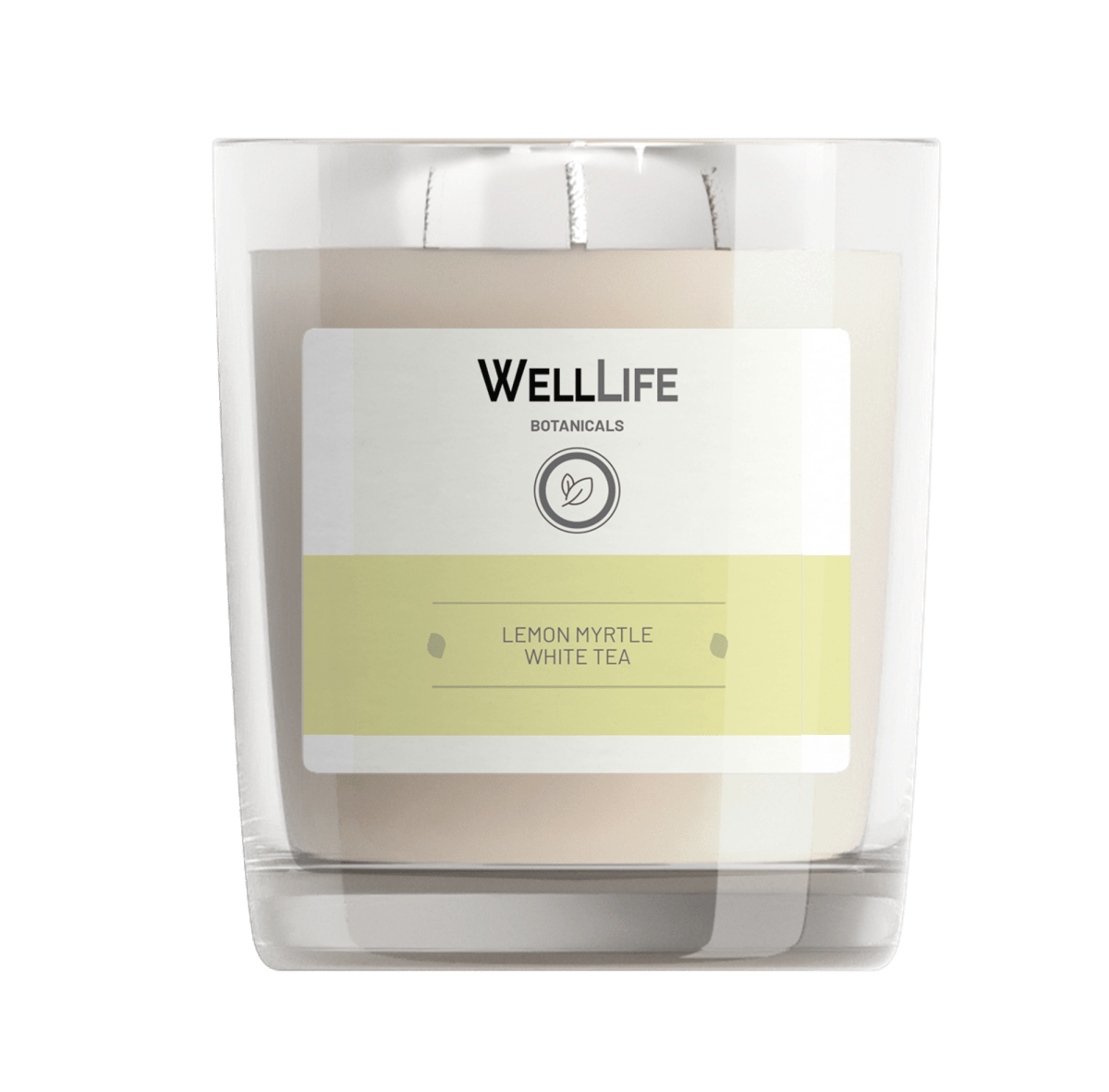 Botanicals Lemon Myrtle - White Tea Candle - Well LifeCandle