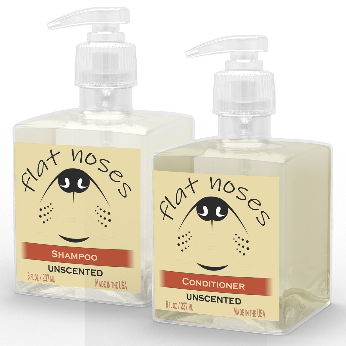 Flat Noses Tearless Dog Shampoo and Conditioner Set - Well LifeAnimals & Pet Supplies