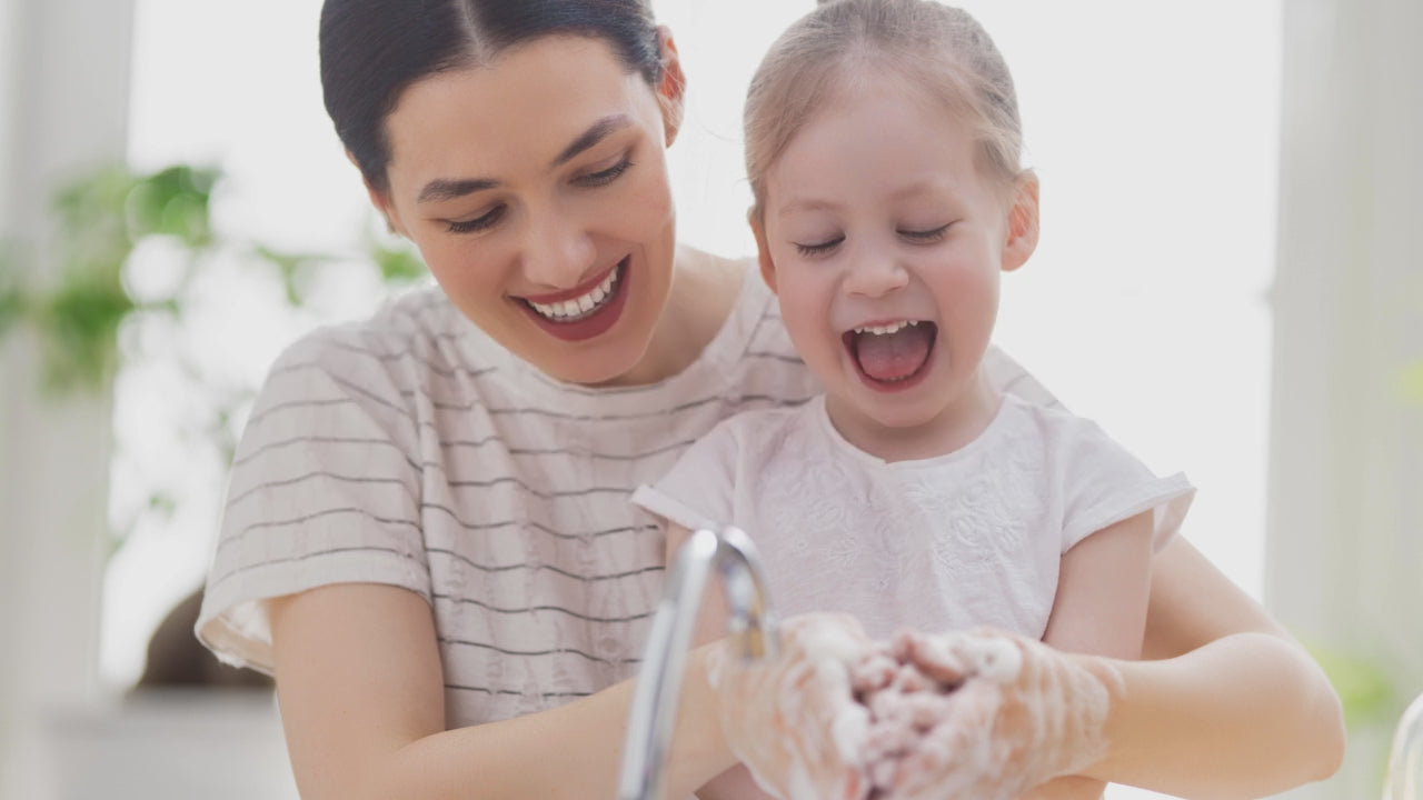 Well Life Clean Car Care plant based  auto car wash kit, 9 pieces, great gift, canvas carry bag, collapsible bucket, silicone gloves, sponge, large microfiber cloth, reusable, sustainable, vegan, non-toxic, plant based mom and child kids banana scented bubble bath liquid hand soap body wash