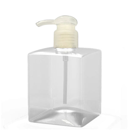 6 Pk Clear Plastic Square Pump Bottles for Lotion, Soap, anything 8oz - Well Life