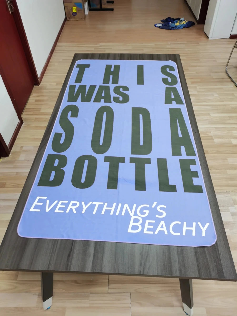 Everything’s Beachy™ rPET Beach Towel “This Was a Soda Bottle.” - Well Life