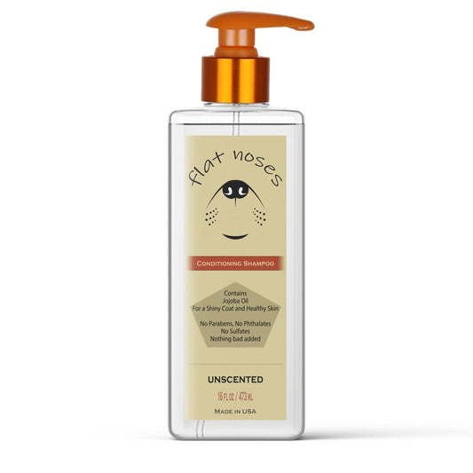 Flat Noses All in One Tearless All Natural Conditioning Shampoo - 16 ounce - Well LifePet Grooming Supplies