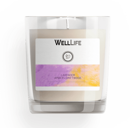 Lavender Amber Driftwood Candle - Well LifeCandle