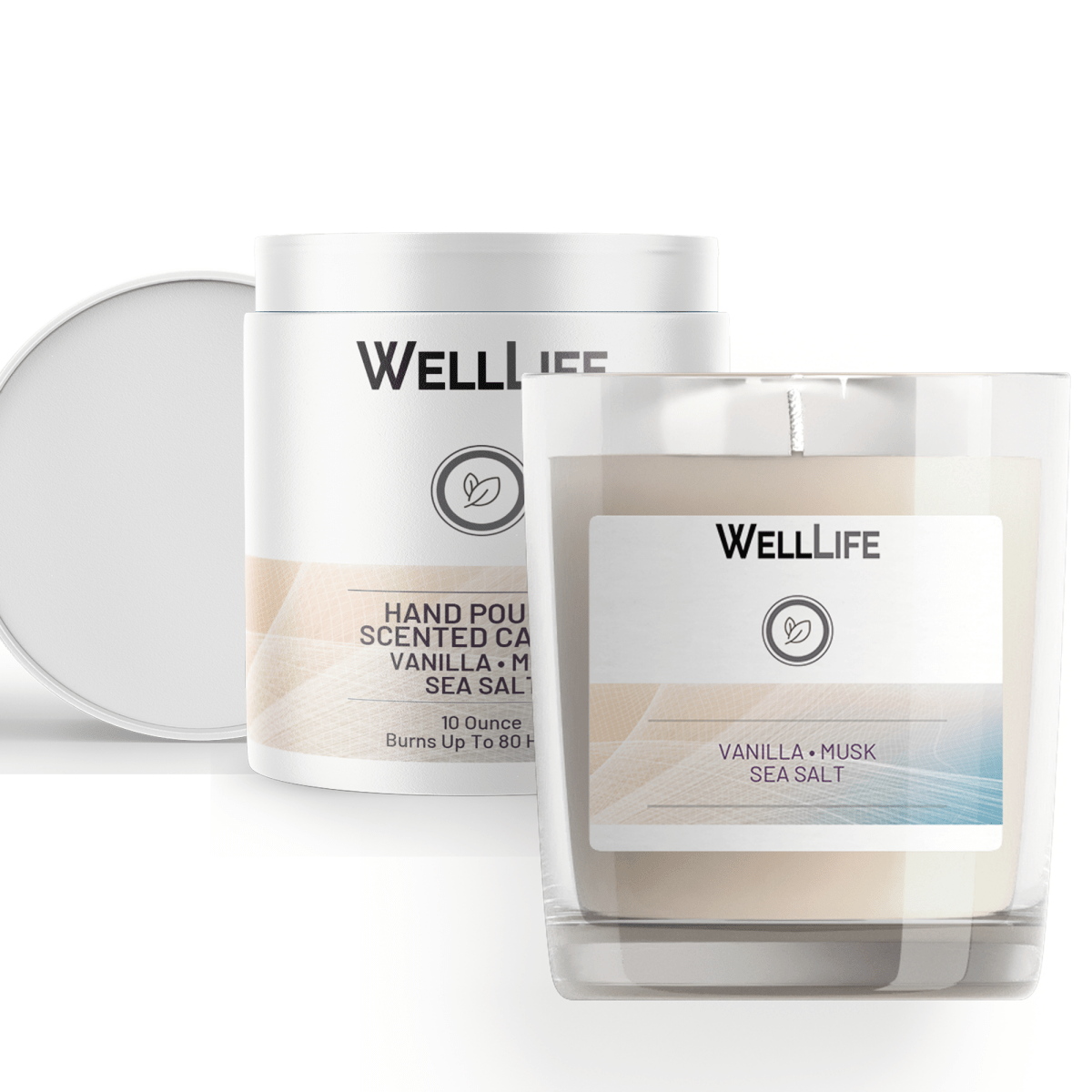 Vanilla - Musk - Sea Salt Candle - Well Life