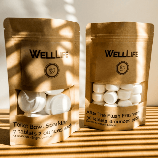 Well Life Toilet Cleaning Duo - After The Flush + Toilet Sparklers - Well Life