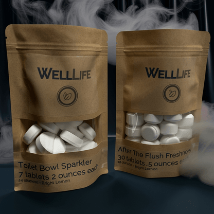Well Life Toilet Cleaning Duo - After The Flush + Toilet Sparklers - Well Life