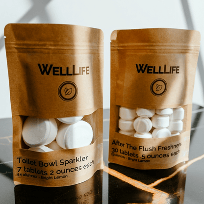 Well Life Toilet Cleaning Duo - After The Flush + Toilet Sparklers - Well Life
